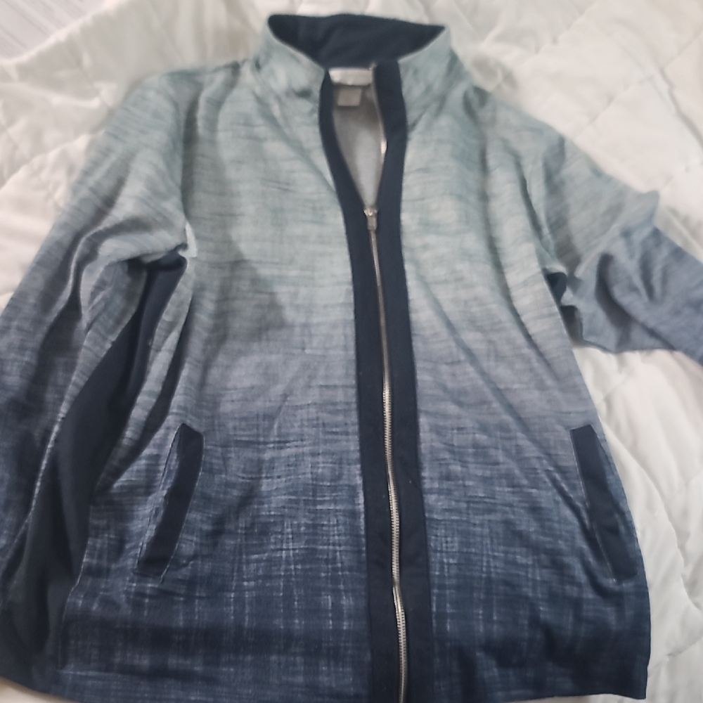 Christopher & Banks Heathered Zip-Up Jacket